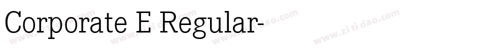 Corporate E Regular字体转换